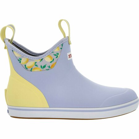 Xtratuf Women's 6 in Ankle Deck Boot, PERIWINKLE LEMON, M, Size 11 XWAB502